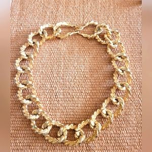 Yellow Gold Rope Statement Necklace